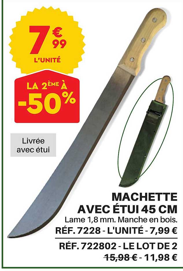 Machette Avec étui 45 Cm
