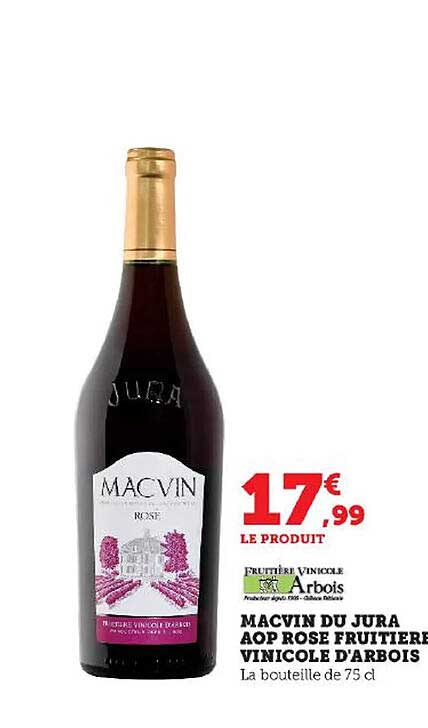 macvin du jura aop rosé fruitière vinicole d'arbois