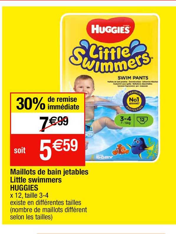 maillots de bain jetables little swimmers huggies