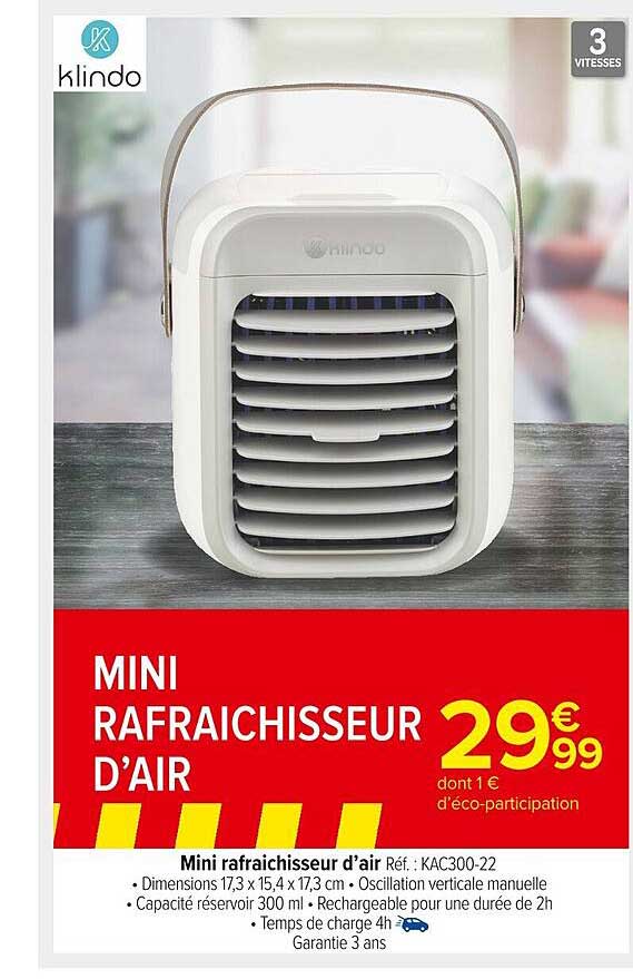mini rafraîchisseur d'air klindo