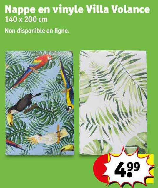 nappe en vinyle villa volance