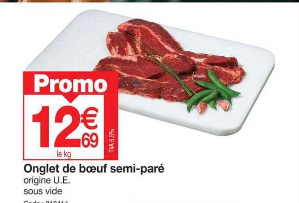 onglet de bœuf semi-paré