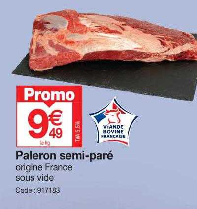 paleron semi-paré origine france sous vide