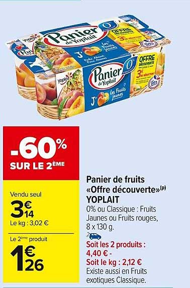 Panier De Fruits «offre Découverte» Yoplait