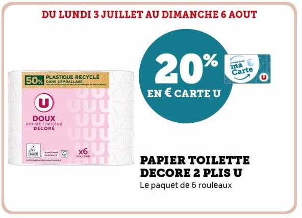 papier toilette décore 2 plis u