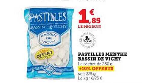 pastilles menthe bassin de vichy