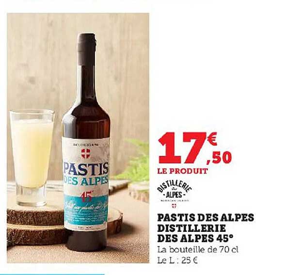 pastis des alpes distillerie des alpes 45°