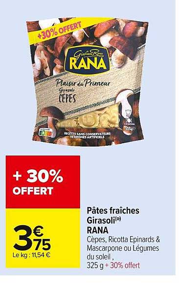 Pâtes Fraîches Girasoli Rana