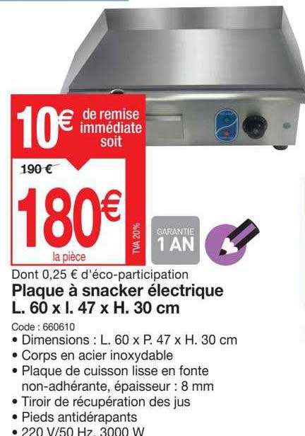 Plaque à Snacker électrique