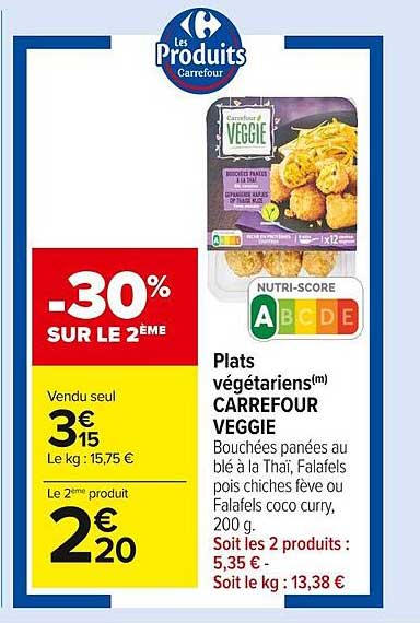 Plats Végétariens Carrefour Veggie