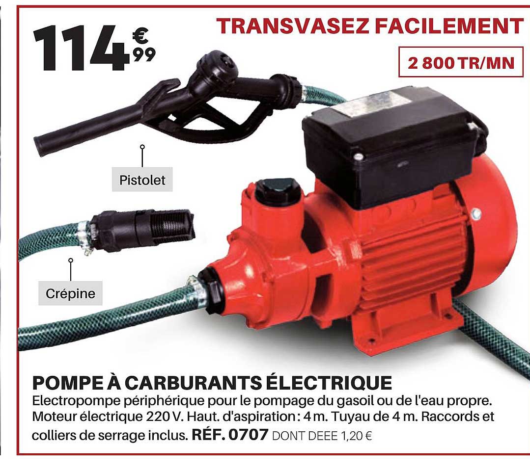 pompe à carburants électrique