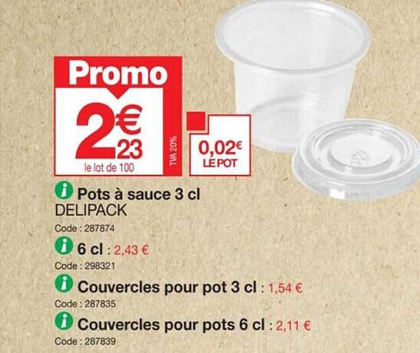 Pots à Sauce Delipack