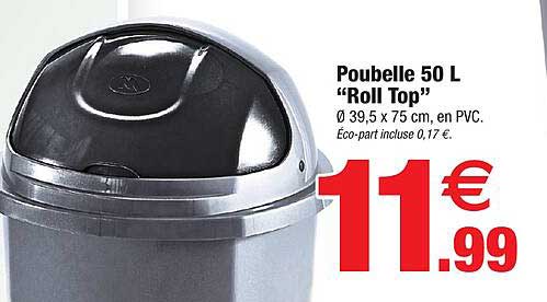 poubelle 50 l "roll top"