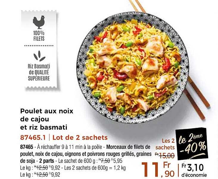 Poulet Aux Noix De Cajou Et Riz Basmati