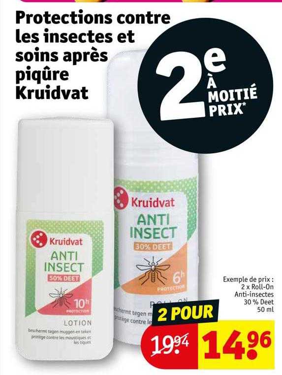 protections contre les insectes et soins après piqûre kruidvat