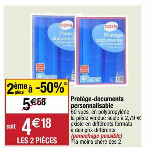 protège-documents personnalisable cora