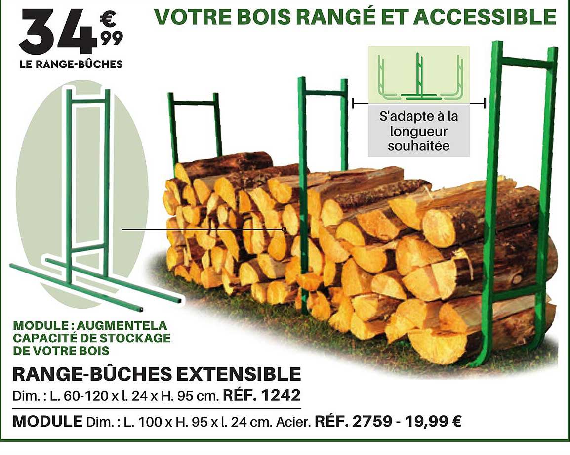 range-bûches extensible