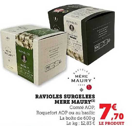 ravioles surgelées mère maury
