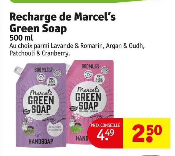 recharge de marcel's green soap