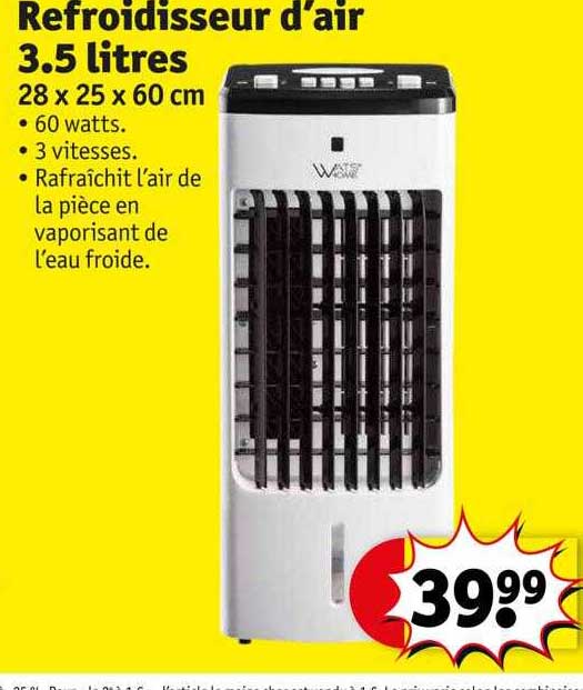 refroidisseur d'air 3.5 litres watshome