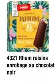 rhum raisins enrobage au chocolat noir