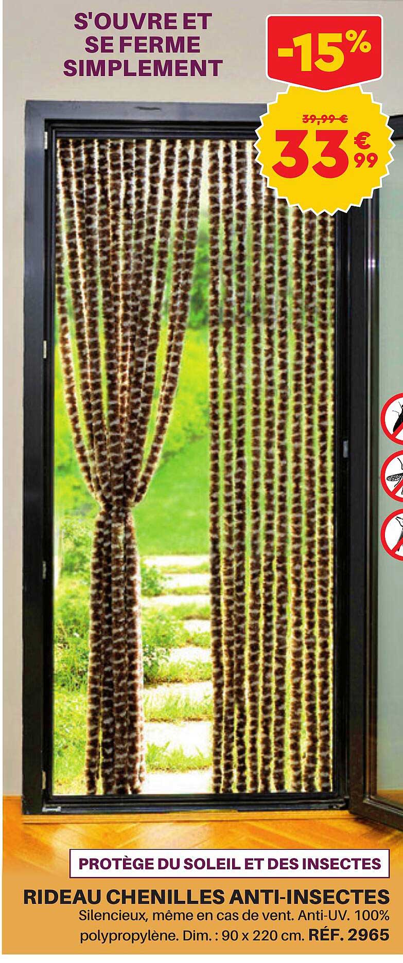 Rideau Chenilles Anti-insectes