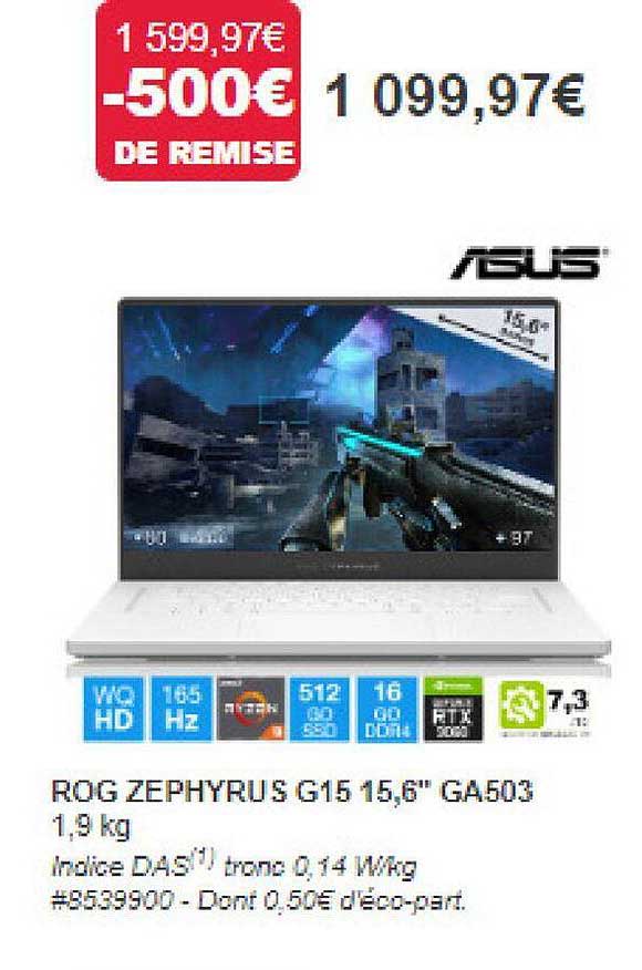 rog zephyrus g15 15,6" ga503 asus