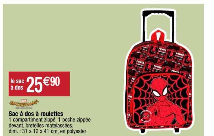 Sac à Dos à Roulettes Spiderman