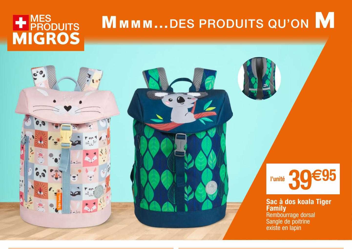 sac à dos koala tiger family