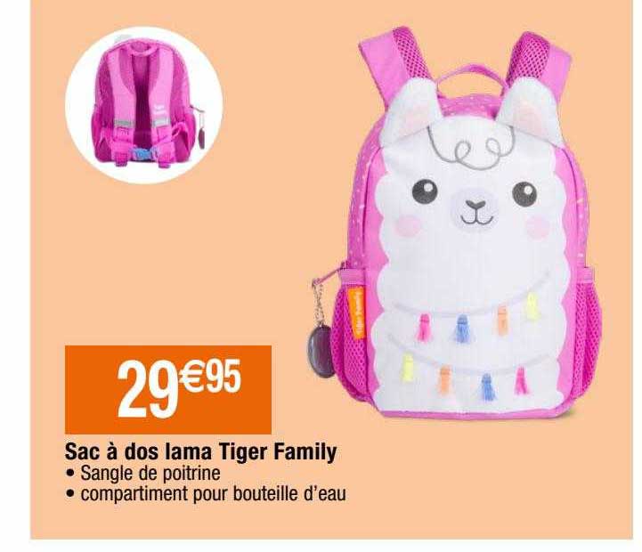 sac à dos lama tiger family