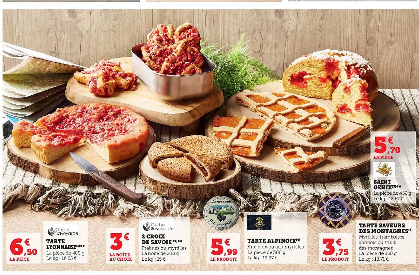 saint genix, tarte lyonnaise, 2 croix de savoie, tarte alpinoix, tarte saveurs des montagnes