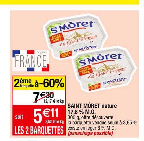 saint môret nature 17,8% m.g.