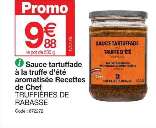 sauce tartuffade à la truffe d'été aromatisée recettes de chef truffière de rabasse