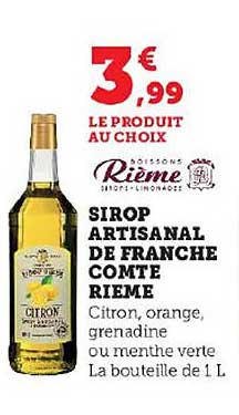 sirop artisanal de franche comté rième