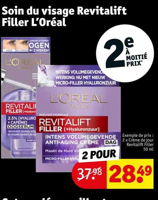 soin du visage revitalift filler l'oréal