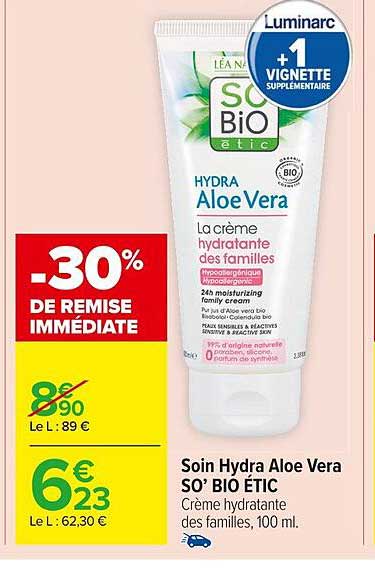 soin hydra aloe vera so' bio étic