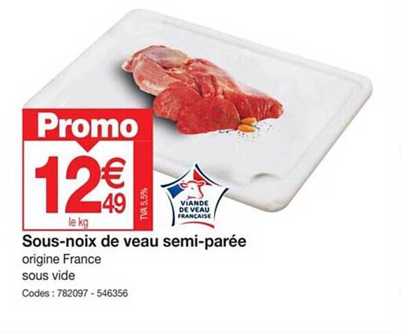 sous-noix de veau semi-parée