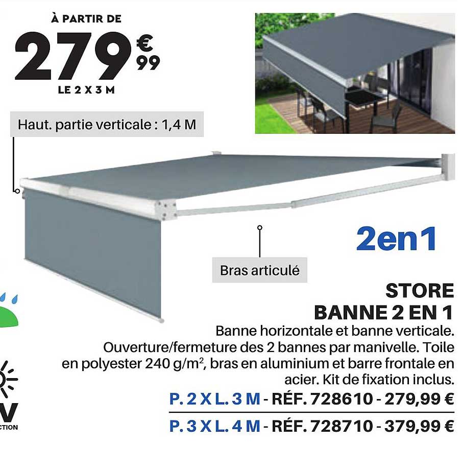 store banne 2 en 1