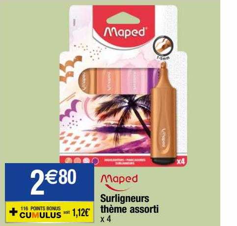 surligneurs thème assorti maped