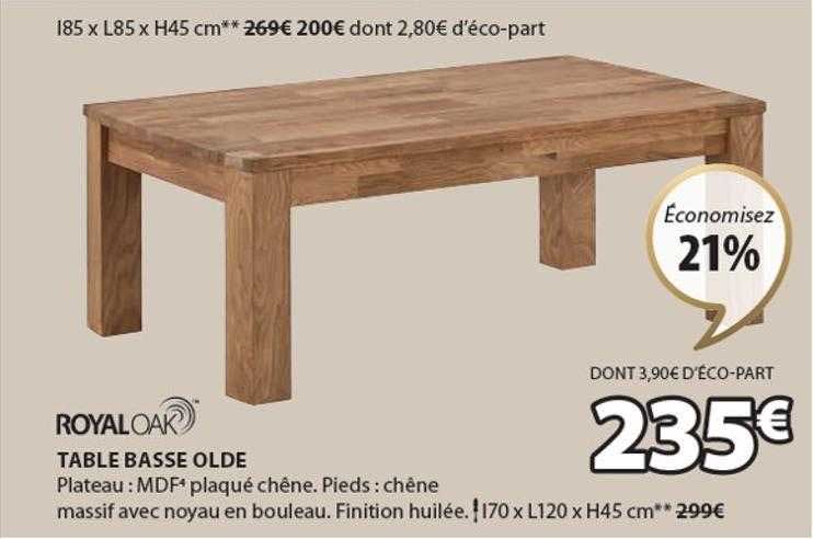 table basse olde royal oak