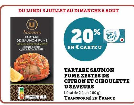 tartare saumon fumé zestes de citron et ciboulette u saveurs