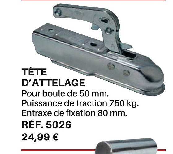 tête d'attelage pour boule de 50 mm
