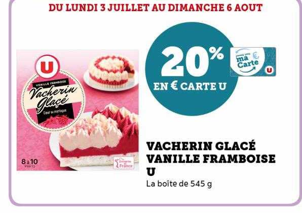 vacherin glacé vanille framboise u