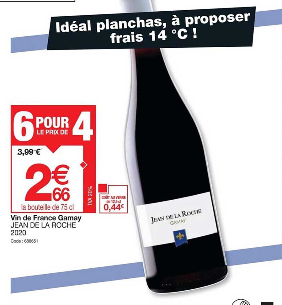 vin de france gamay jean de la roche 2020