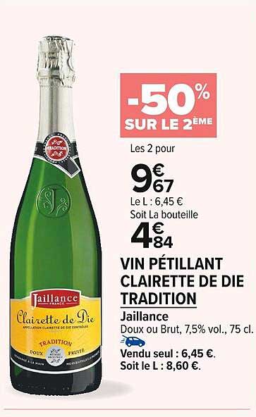 vin pétillant clairette de die tradition jaullance