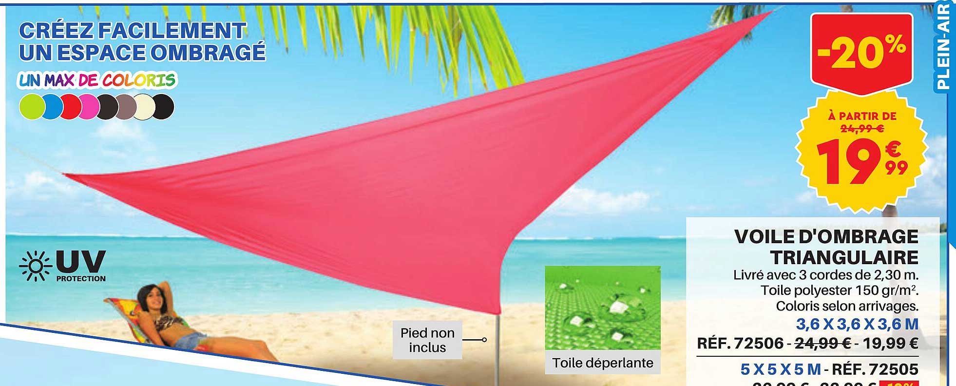 voile d'ombrage triangulaire