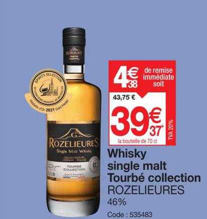 whisky single malt tourbé collection rozelieures
