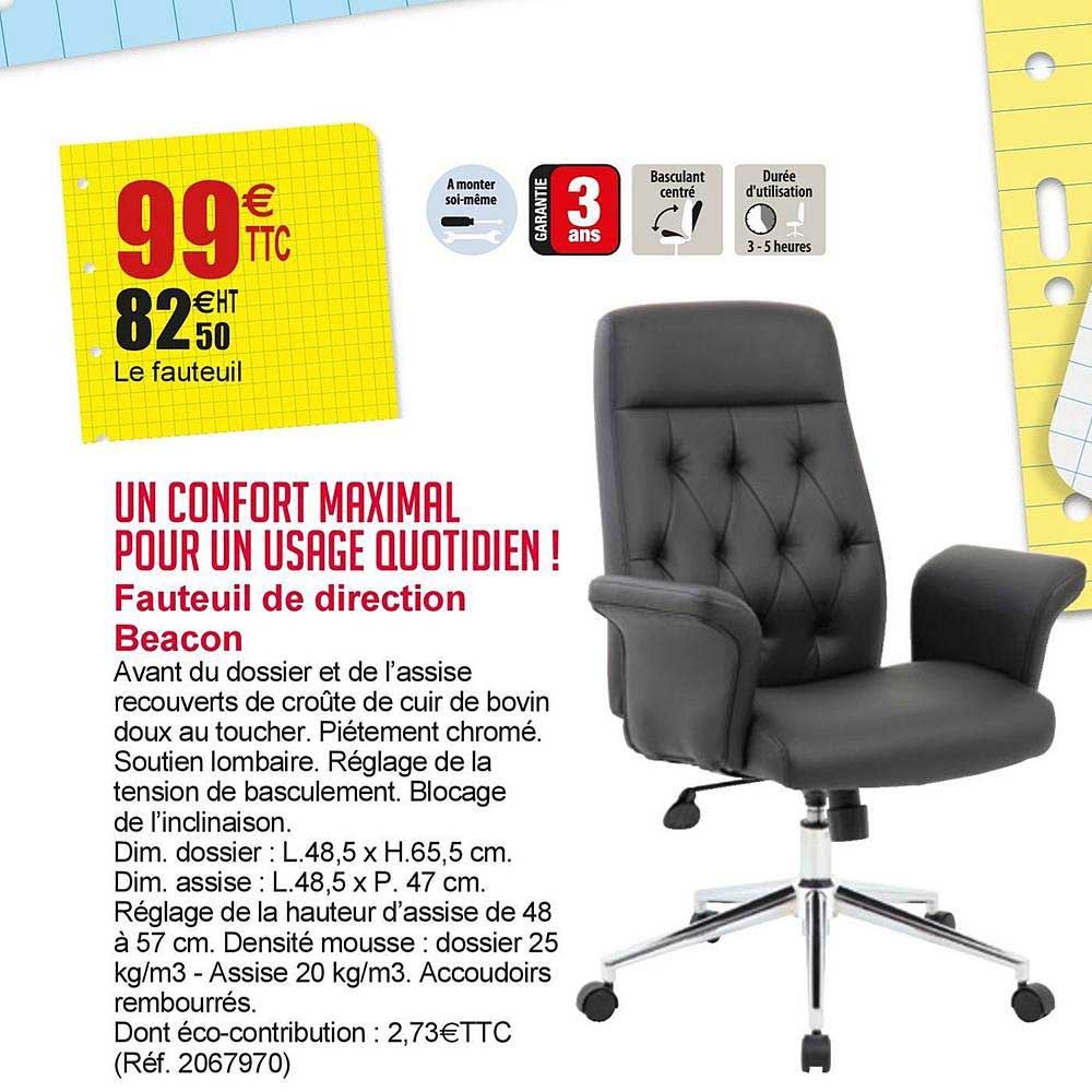 fauteuil de direction beacon