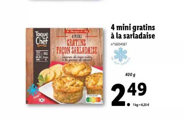 4 mini gratins à la sarladaise toque du chef