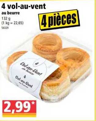 4  vol-au-vent au beurre